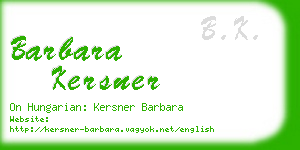 barbara kersner business card